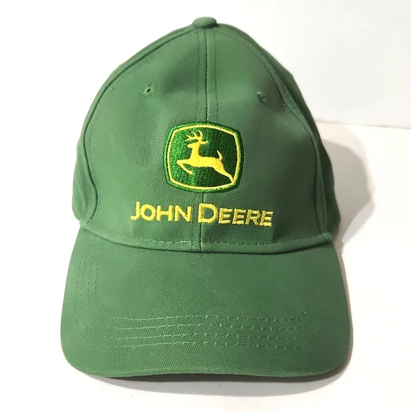John Deere Embroidered Logo Green Baseball Unisex Adjustable Cap - Picture 1 of 6
